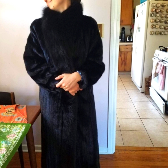 Alaska Couture black mink coat